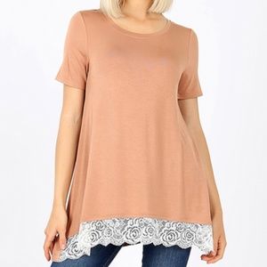 Women’s new short sleeve hi-low hem top